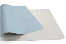 Leather desk mat in multiple sizes and colours for office or study use, shown on a desk with a computer mouse.
