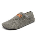 Women's cosy indoor slippers with teddy fleece upper, fleece lining, and TPR anti-slip sole, available in white, gray, and black