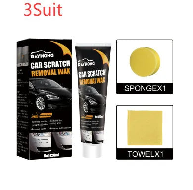 120ml car scratch wax bottle with sponge and towel for paint protection and scratch removal