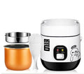 Small round miniature rice cooker with non-stick pot, suitable for one person cooking.