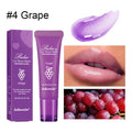 Women's lip gloss set showing four natural flavour options in standard lipstick format
