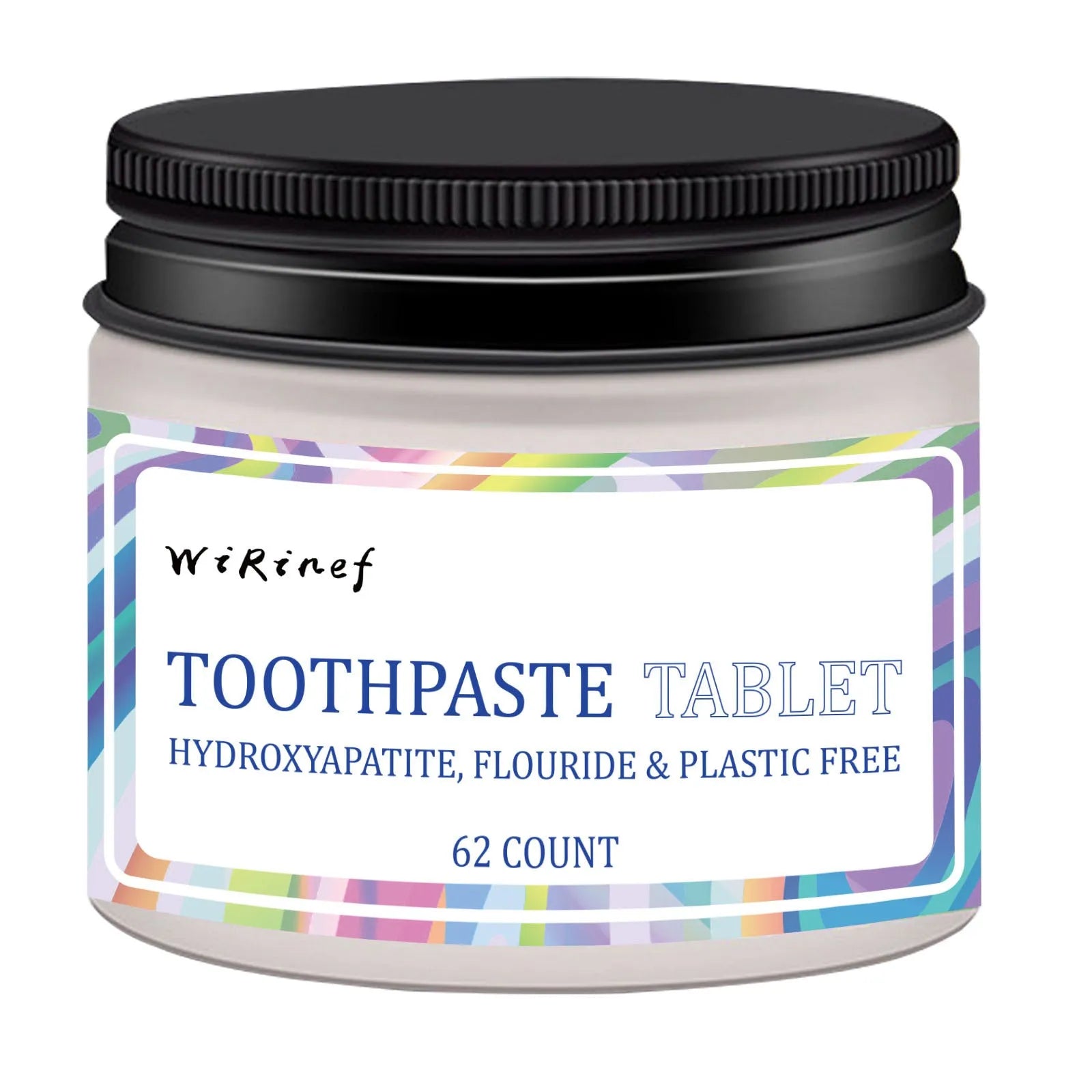Pack of 62 TP19 solid toothpaste chewing tablets for portable oral hygiene