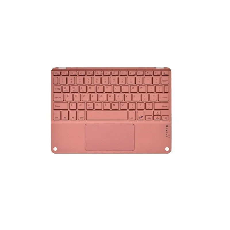 Square hat touch design Bluetooth wireless keyboard shown in multiple colour options on a desk.