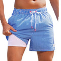 Men's floral pattern swimming trunks with loose boxer style and quick-dry fabric