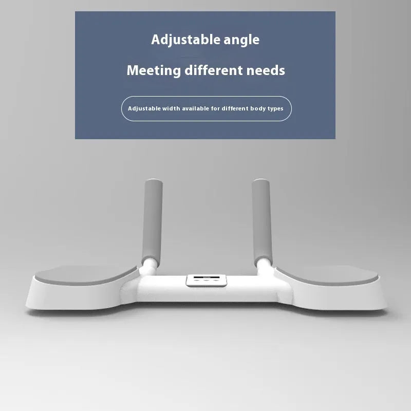 White multi-functional flat support trainer with alloy aluminium tube frame and ABS plastic components for rehabilitation.