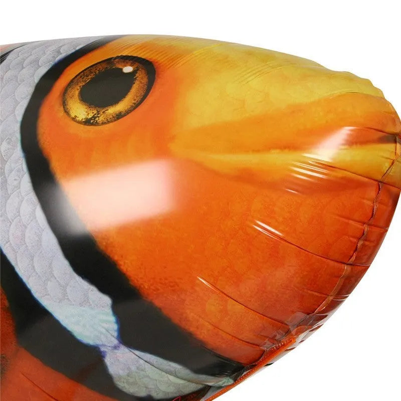 Large remote control inflatable shark balloon floating indoors with infrared controller
