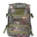 Men's camouflage outdoor waterproof backpack with expansion feature and air pillow belt
