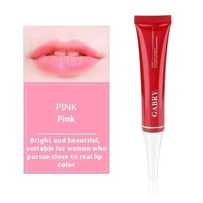 Vermilion lip gloss cosmetic product in one of five colours: pink, orange red, bright rose red, rose red, or seashell.