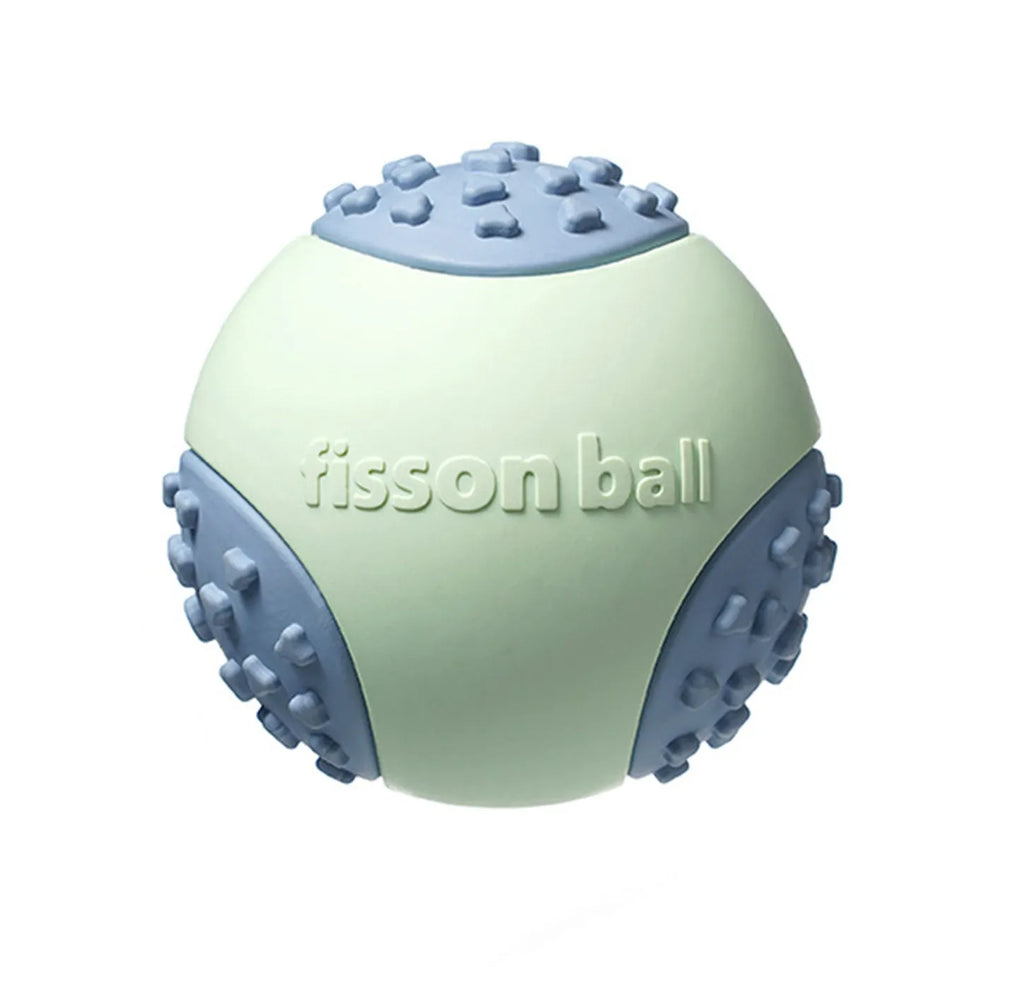 Green or pink rolling ball dog toy with 64mm diameter for small medium dogs