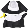 Black nun costume for dog or cat Halloween dress up in free size