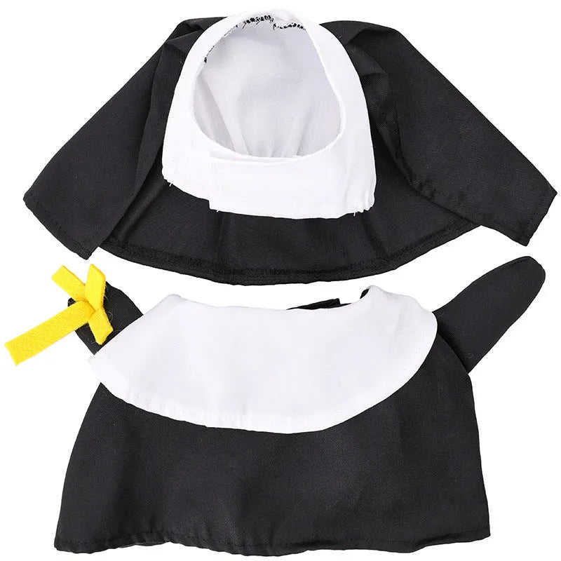 Black nun costume for dog or cat Halloween dress up in free size