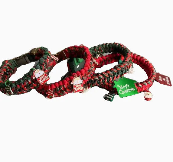 Green hand holding rope dog leash with P chain attachment and zinc alloy release buckle