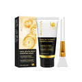 Turmeric sleep mask 120g jar with applicator brush for overnight hydrating and exfoliating facial treatment