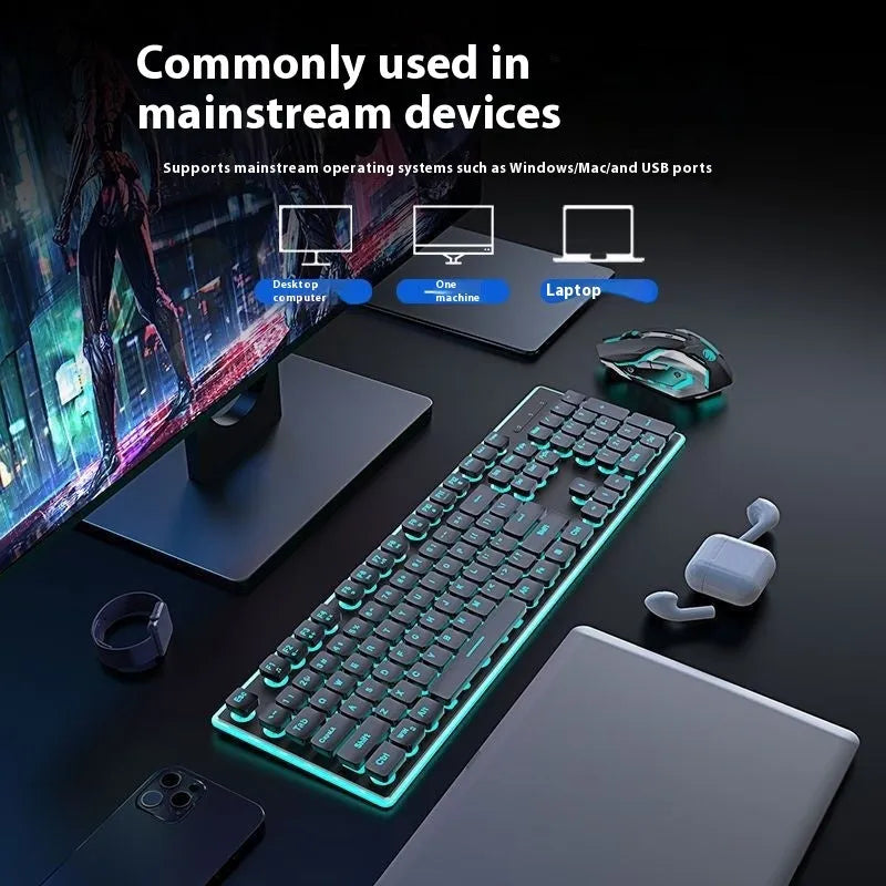 Wireless Bluetooth keyboard with mute button in cherry blossom pink colour with white backlighting