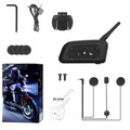 V6pro motorcycle helmet Bluetooth intercom unit with mounting hardware