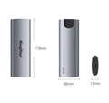 Grey mobile external SSD hard drive with USB3.0 interface for smartphone storage expansion