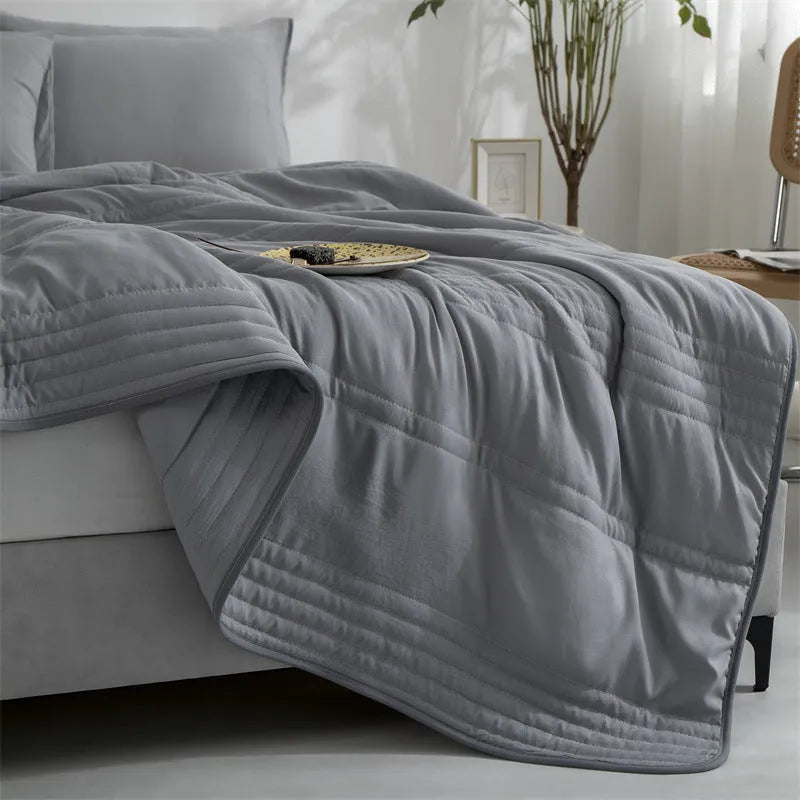 Pure colour seersucker cooling air conditioning quilt in multiple size options