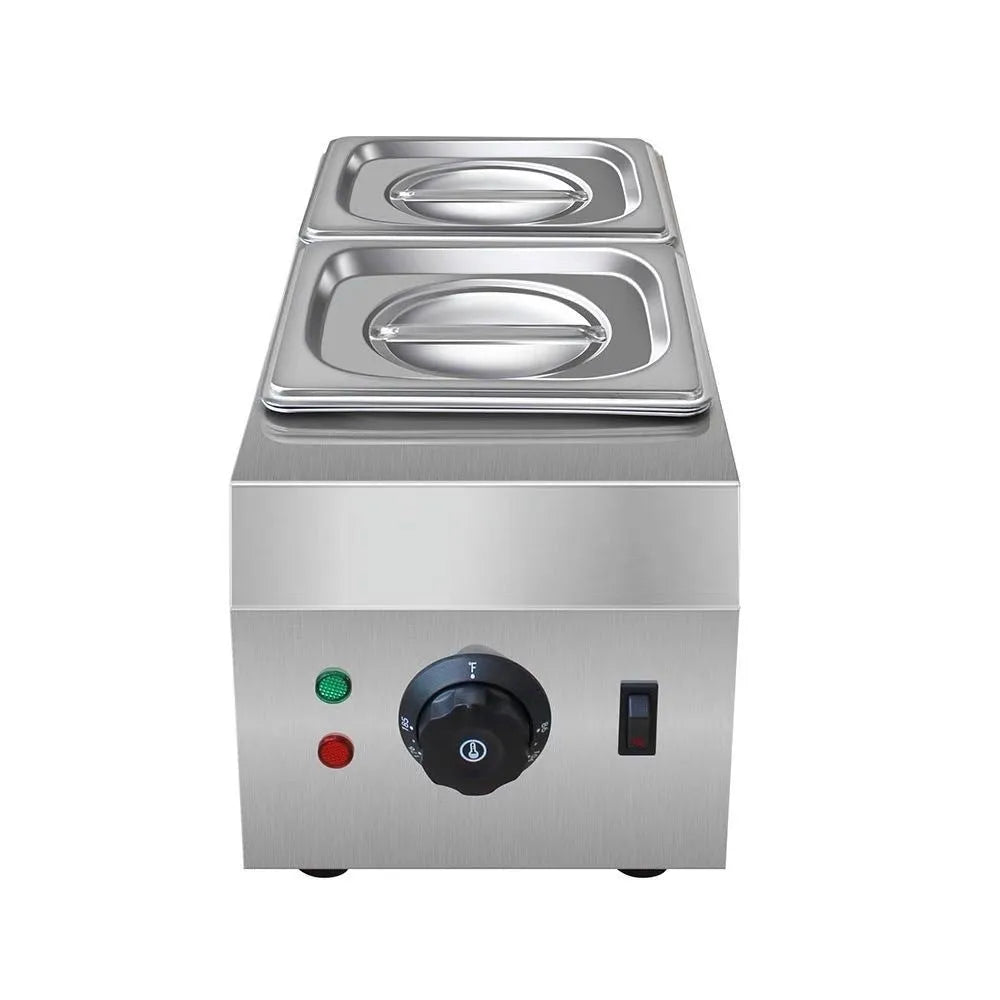 Commercial electric chocolate melting machine with double pot design and temperature control display