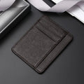 Genuine first layer cowhide leather card holder in solid colour with polyester lining, daily configuration