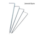 Galvanised 7-type Q195 steel tent peg ground stake with angled tip