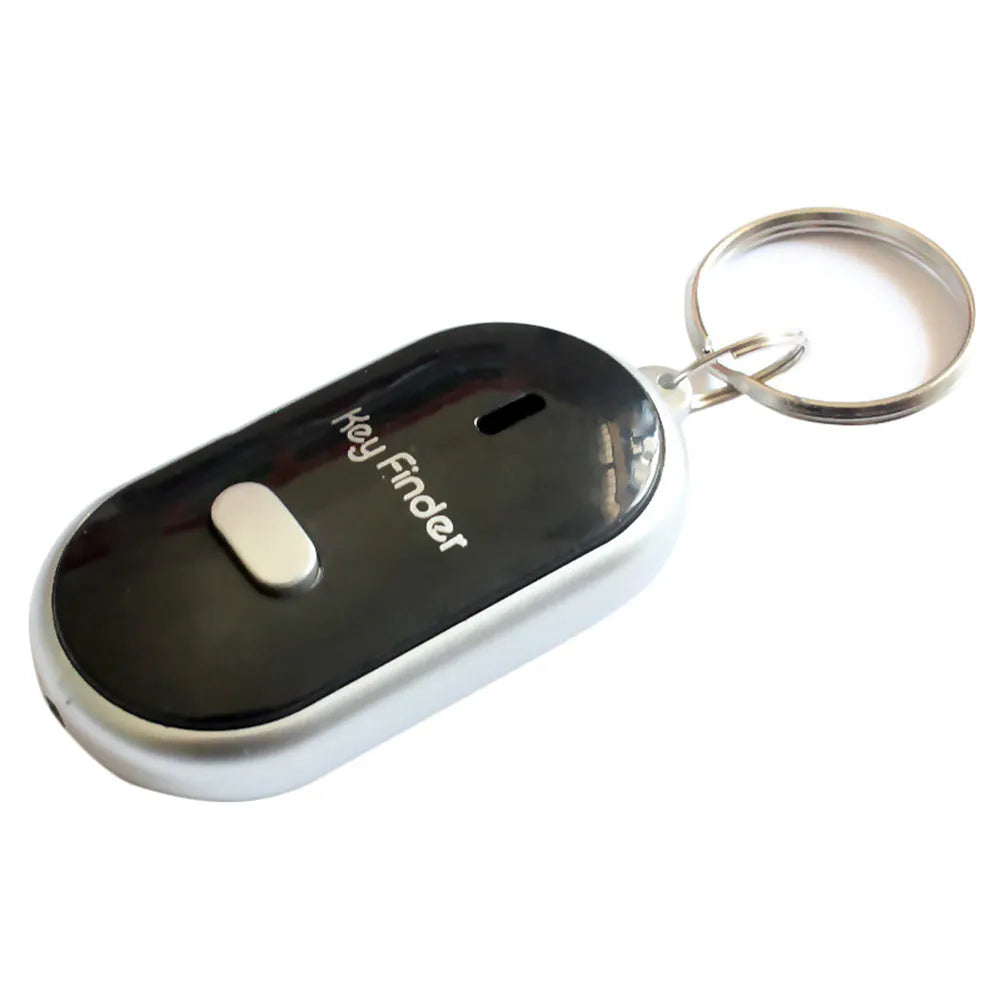 Plastic LED whistle control induction key ring key finder in compact 2.5cm x 8cm size for anti-lost use
