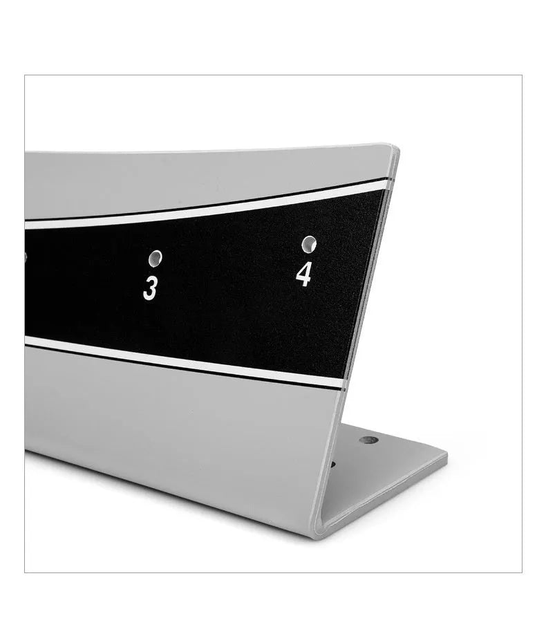 Adjustable golf putter trajectory balance simulator with PVC construction for indoor putting practice