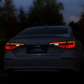 Black and red modified LED tail light assembly for 11th Generation Honda Civic.