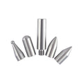 Alloy steel three-piece car dent repair tool set with hook crowbar on a workbench.