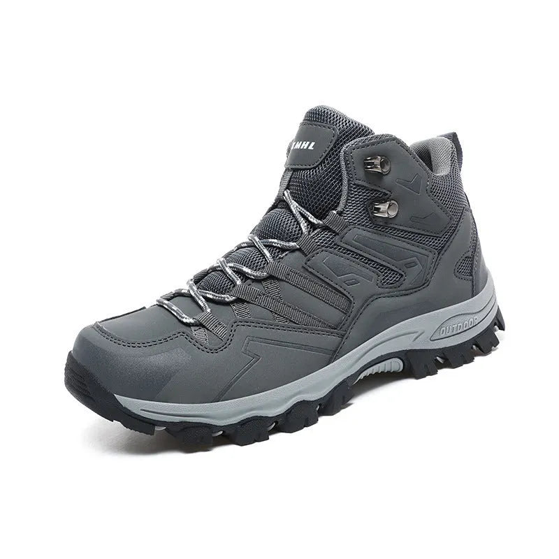Women's flannel high-top hiking sneaker in multiple colours with front lace-up and rubber sole.