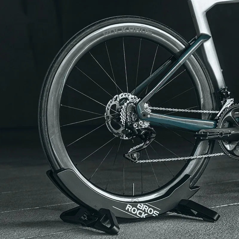 Black or green ABS plastic bicycle parking rack holder for road and mountain bikes