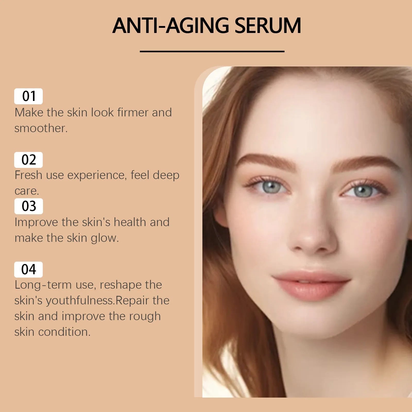 30ml anti-ageing liquid in dropper bottle with hyaluronic acid and bee venom serum