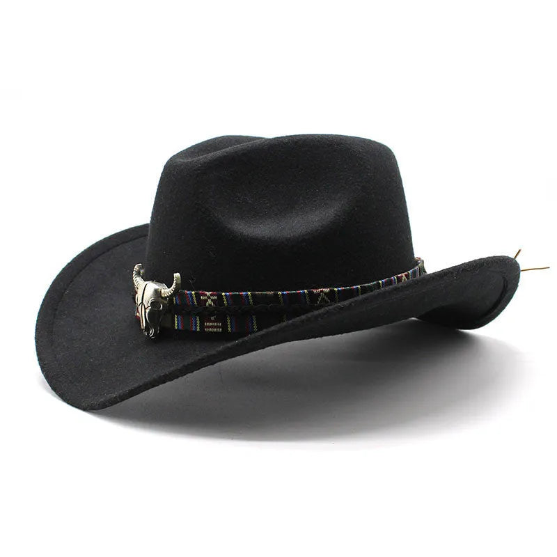 Western-style bell crown cowboy hat in woven polyester, shown in army green colour.