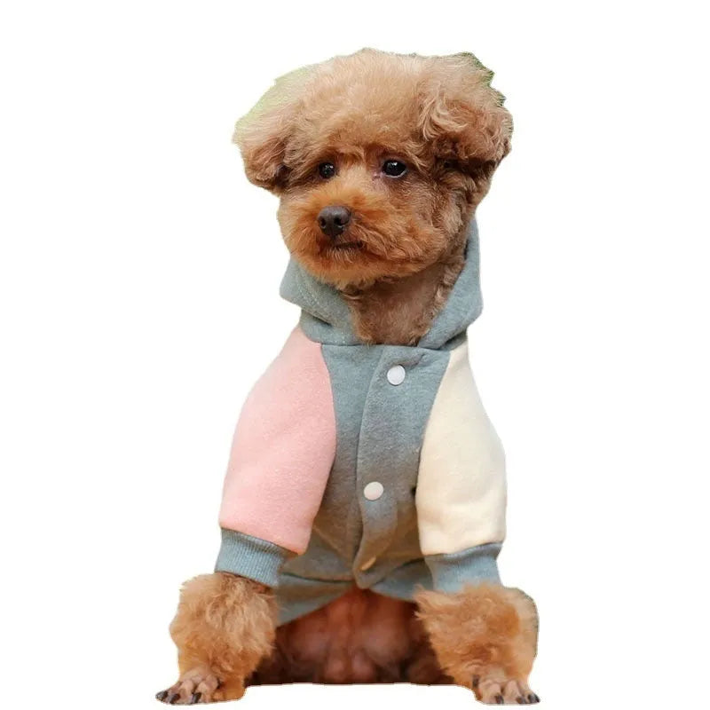 Brown cotton dog sweatshirt for casual wear, shown in size medium.