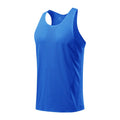 Men's solid colour sleeveless athletic vest in quick-drying polyester fabric for outdoor sports