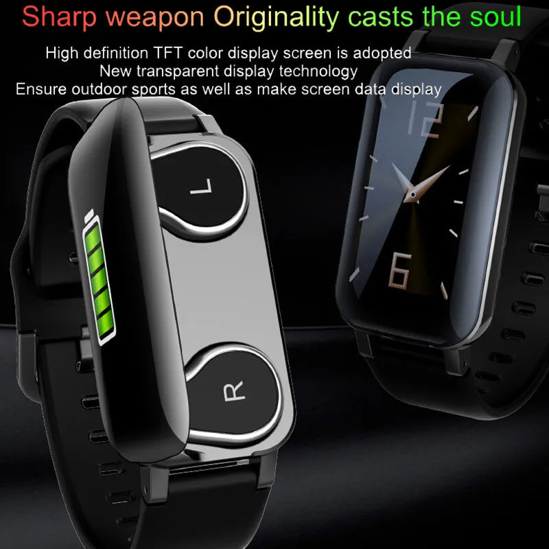 Call Bracelet smart wristband for heart rate monitoring in black, blue, or coffee colour.