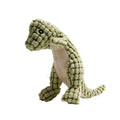 Grey, green, or orange dog toy with sound for bite-resistant chewing and boredom relief