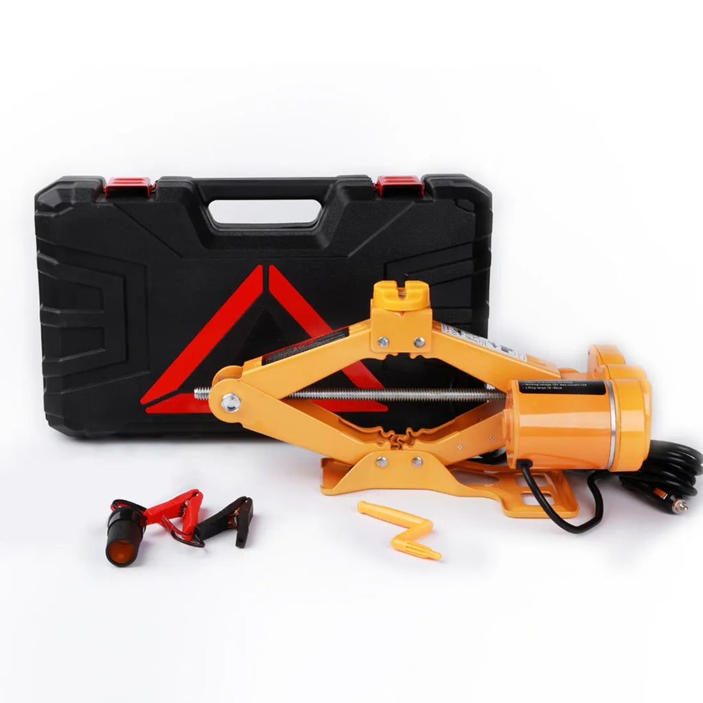 Hydraulic electric vehicle jack with 2-tonne capacity and 100W motor for car maintenance