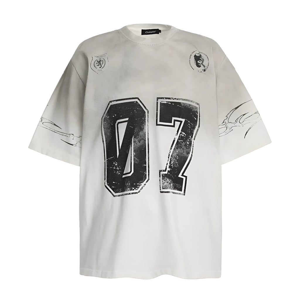 Men's short-sleeved cotton T-shirt in white and black colour options showing front view