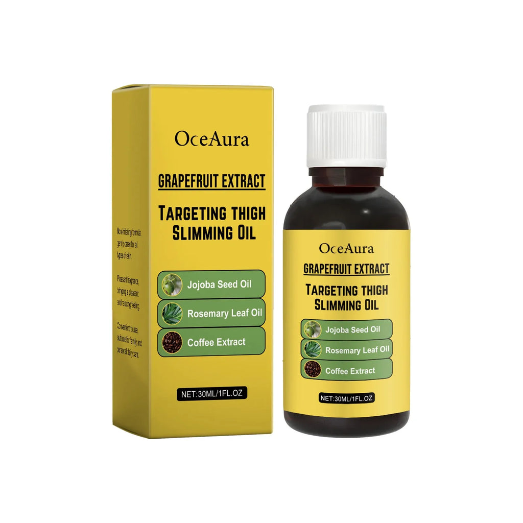 30ml bottle of body treatment oil with grapefruit extract for skin nourishing and lifting