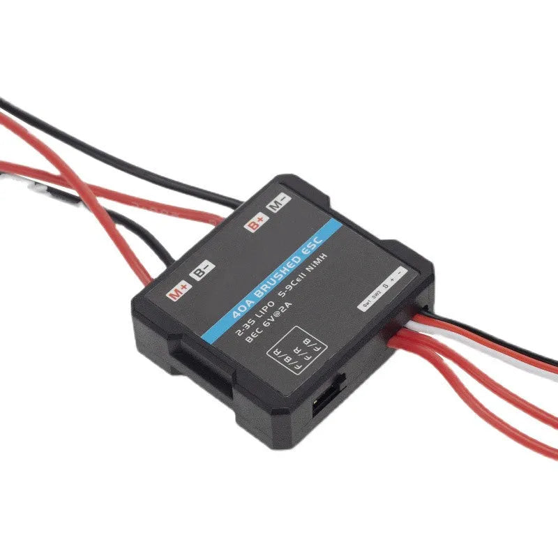 Small Boat 40A brushed electronic speed controller for miniature RC models.