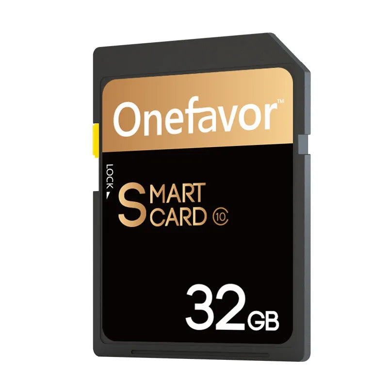 SD to PCMCIA adapter card with stainless steel housing and inserted 32GB SD card for Mercedes-Benz cars.