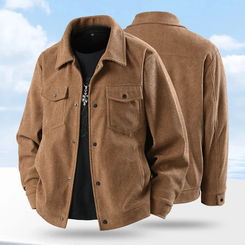 Men's slim fit coat in black, coffee, green, or white colours with plus sizing up to 3XL