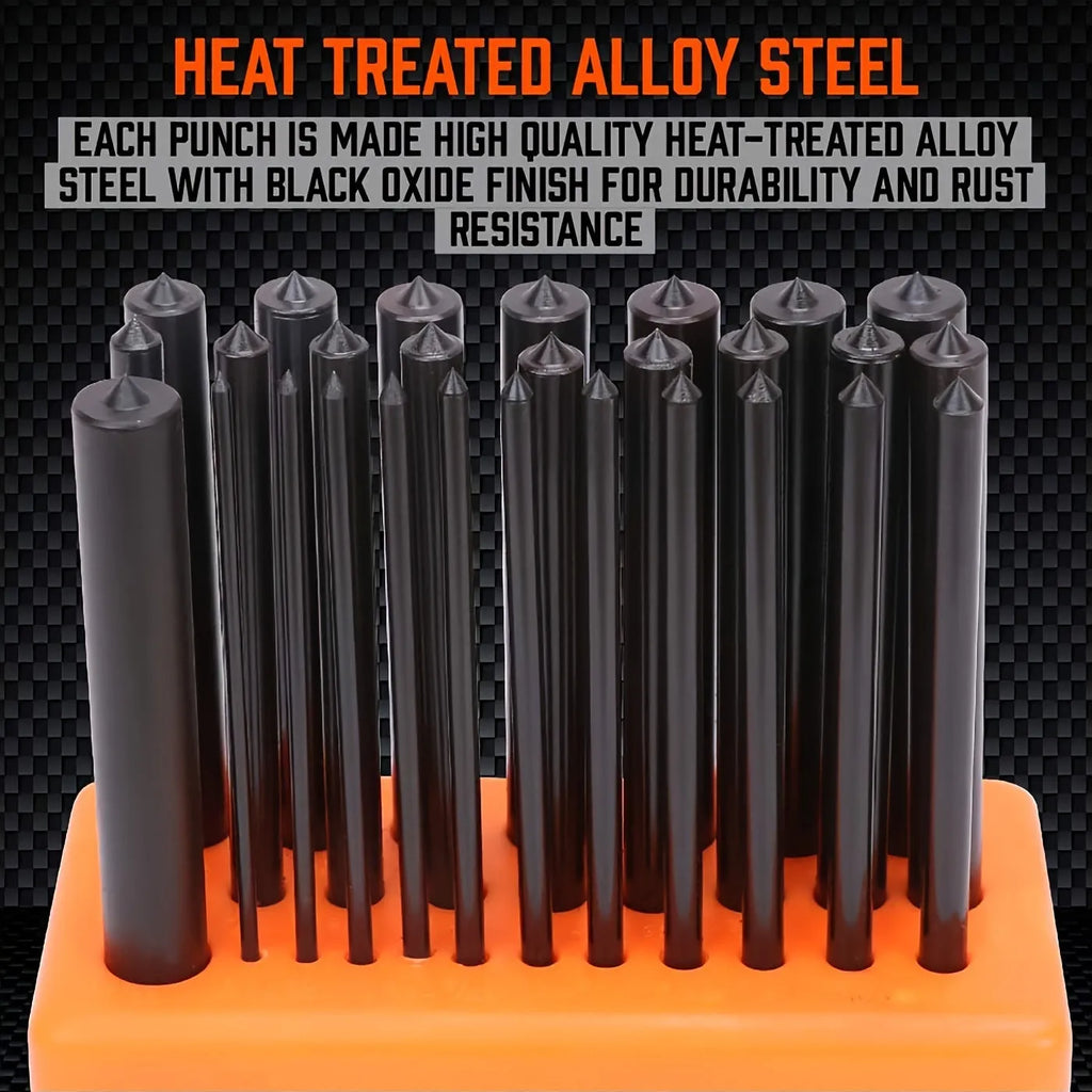 Orange punch needle tool with metal head for DIY craft and rug hooking
