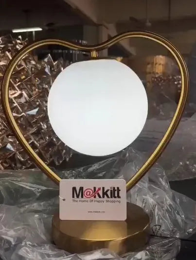 White heart-shaped decorative LED lamp with warm white lights