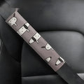 Dachshund cartoon pattern car safety belt shoulder protector in artificial leather