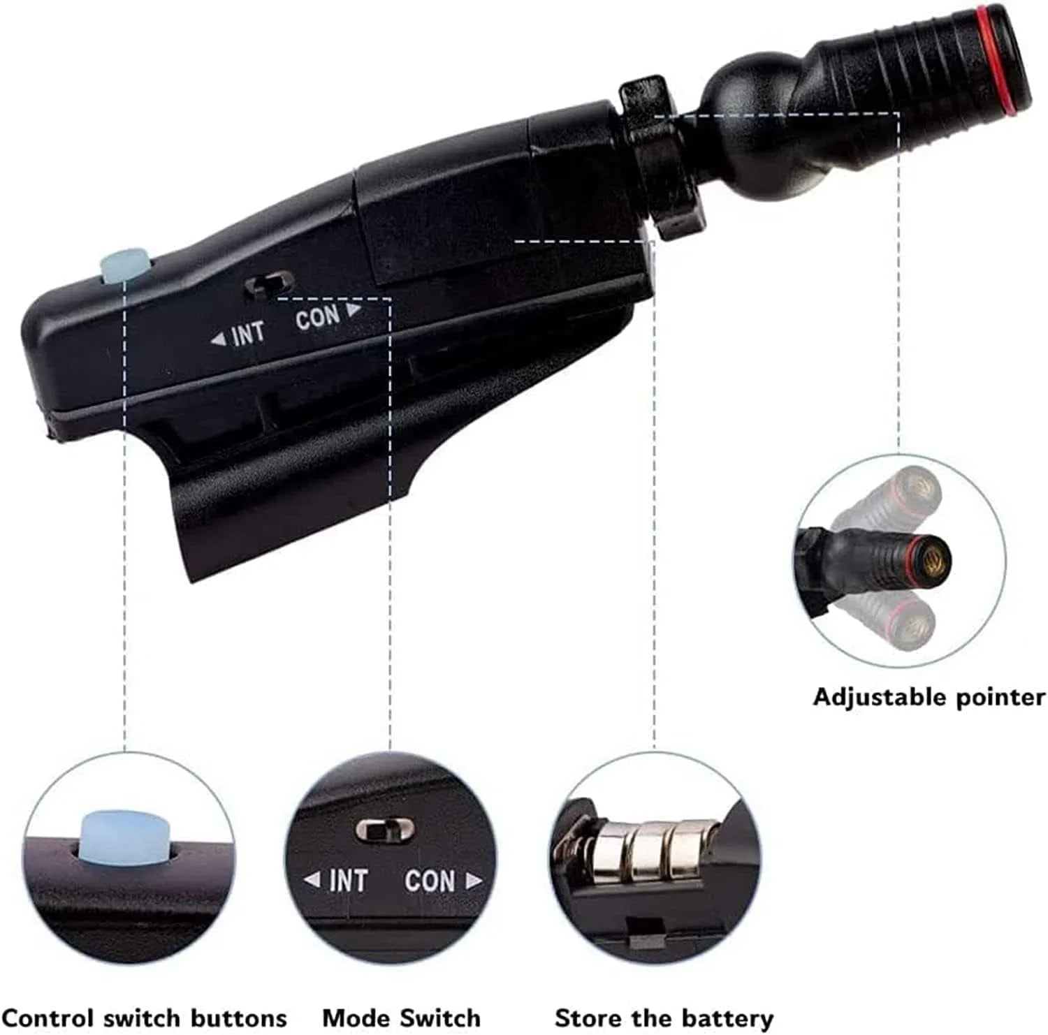 Black golf putter laser aiming instrument for putting practice alignment