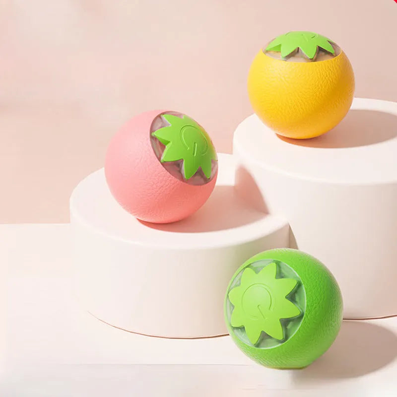 Green automatic rolling ball pet toy measuring 4.5cm for indoor dog and cat entertainment