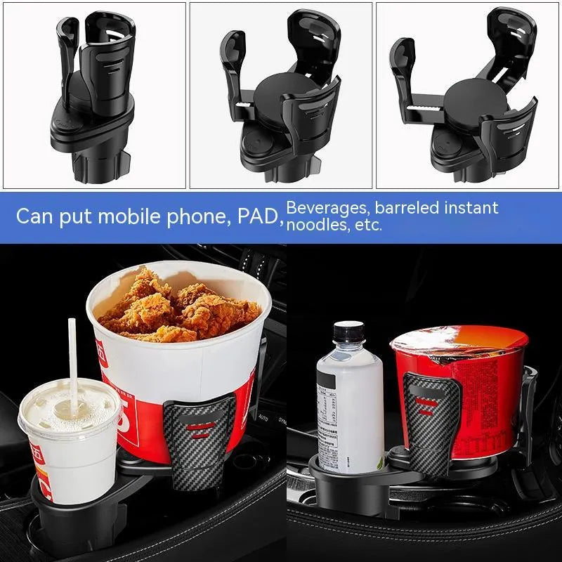 Second generation car cup holder modification in carbon fibre or matte finish