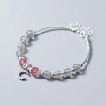 Natural moonstone handmade bracelet with adjustable chain and moon charms