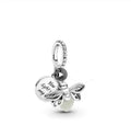 Single rainbow lavender electroplated copper hanging bead pendant in silver colour option